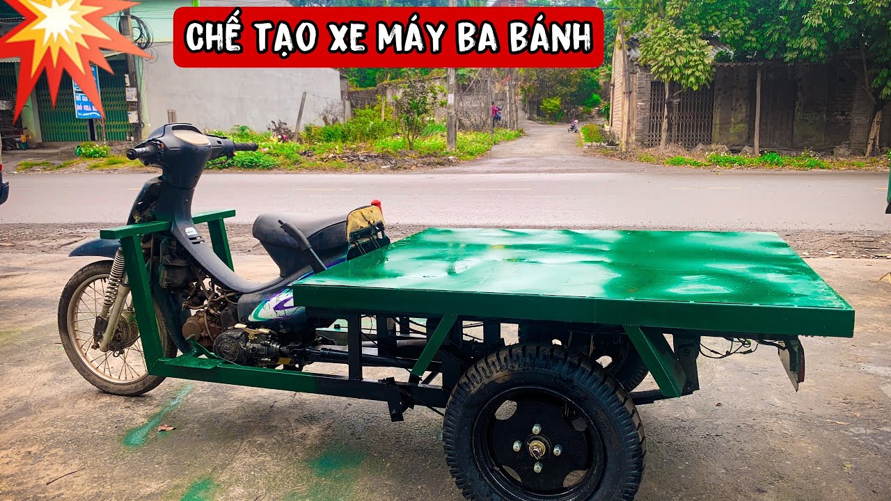 Quá trình làm Xe ba Bánh chở hàng từ Xe máy |How to make a tricycle