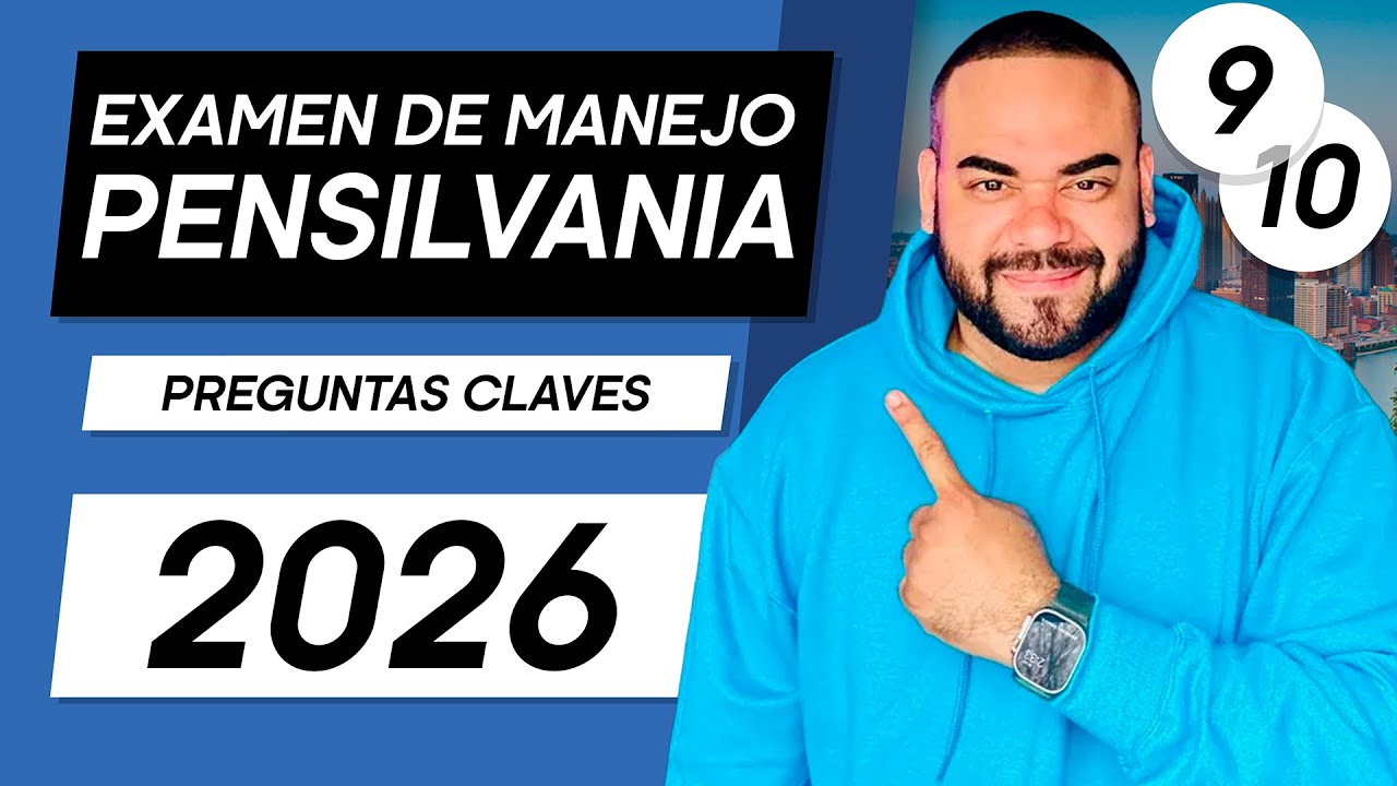 EXAMEN TEORICO DE MANEJO PENSILVANIA 2026 I Aprobarás con estas preguntas #9 y 10