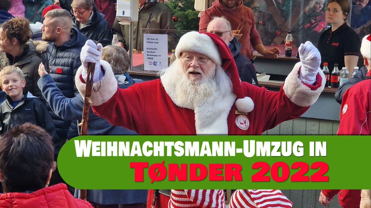 Weihnachtsmann-Umzug in Tondern - Julemarked Tønder