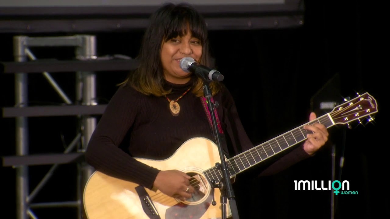 Emily Wurramara Performing at LoveEarth, Sydney 2019.