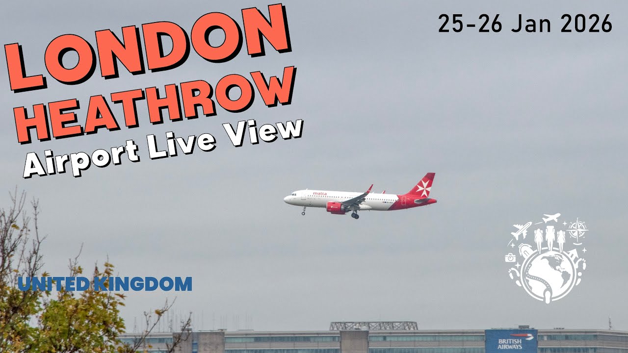 🔴 LIVE 24/7 PTZ CCTV Heathrow Airport Plane Spotting ✈️ | Real-Time Aircraft Landings Takeoffs (LHR)