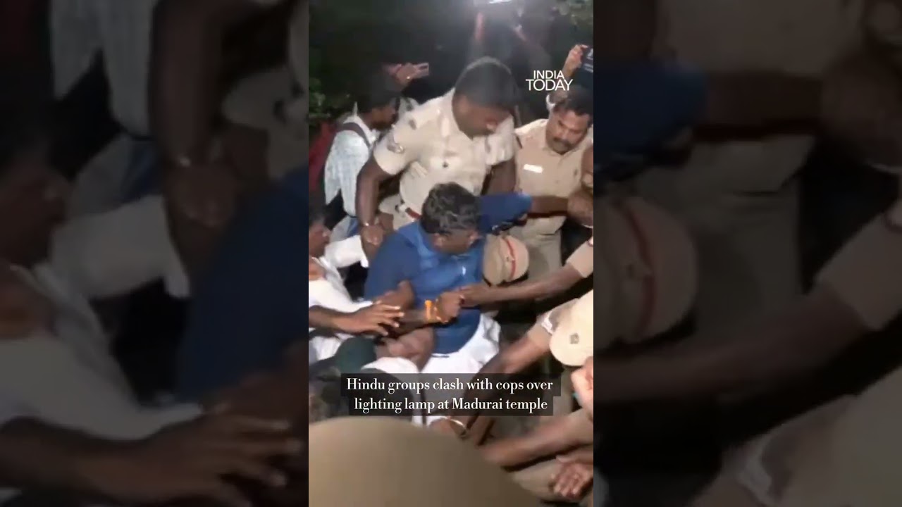 Pro-Hindu Groups Clash With Tamil Nadu Police During Karthigai Deepam Preparations at Hillock