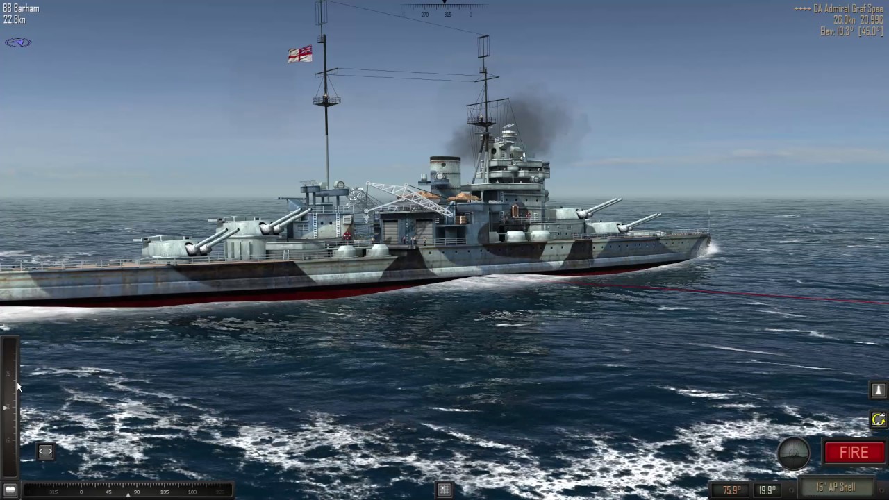 Atlantic Fleet HMS Barham vs dkm admiral graf spee