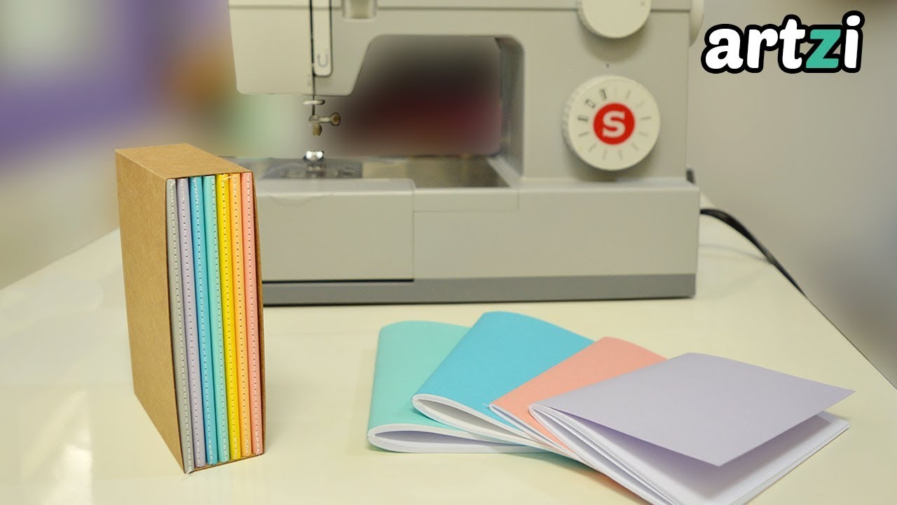 Encadernação na Máquina de Costura + Capa Protetora para os Cadernos