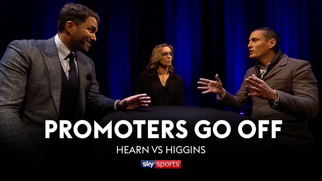 PROMOTERS GO OFF: Eddie Hearn vs David Higgins | Anthony Joshua vs Joseph Parker