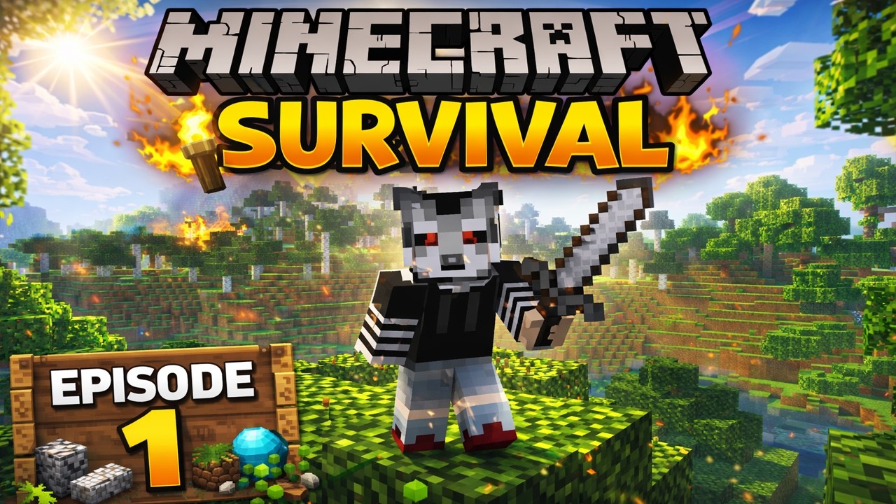 LIVE 🔴 Minecraft Survival Episode 1 – Mulai Dunia Baru dari Nol!