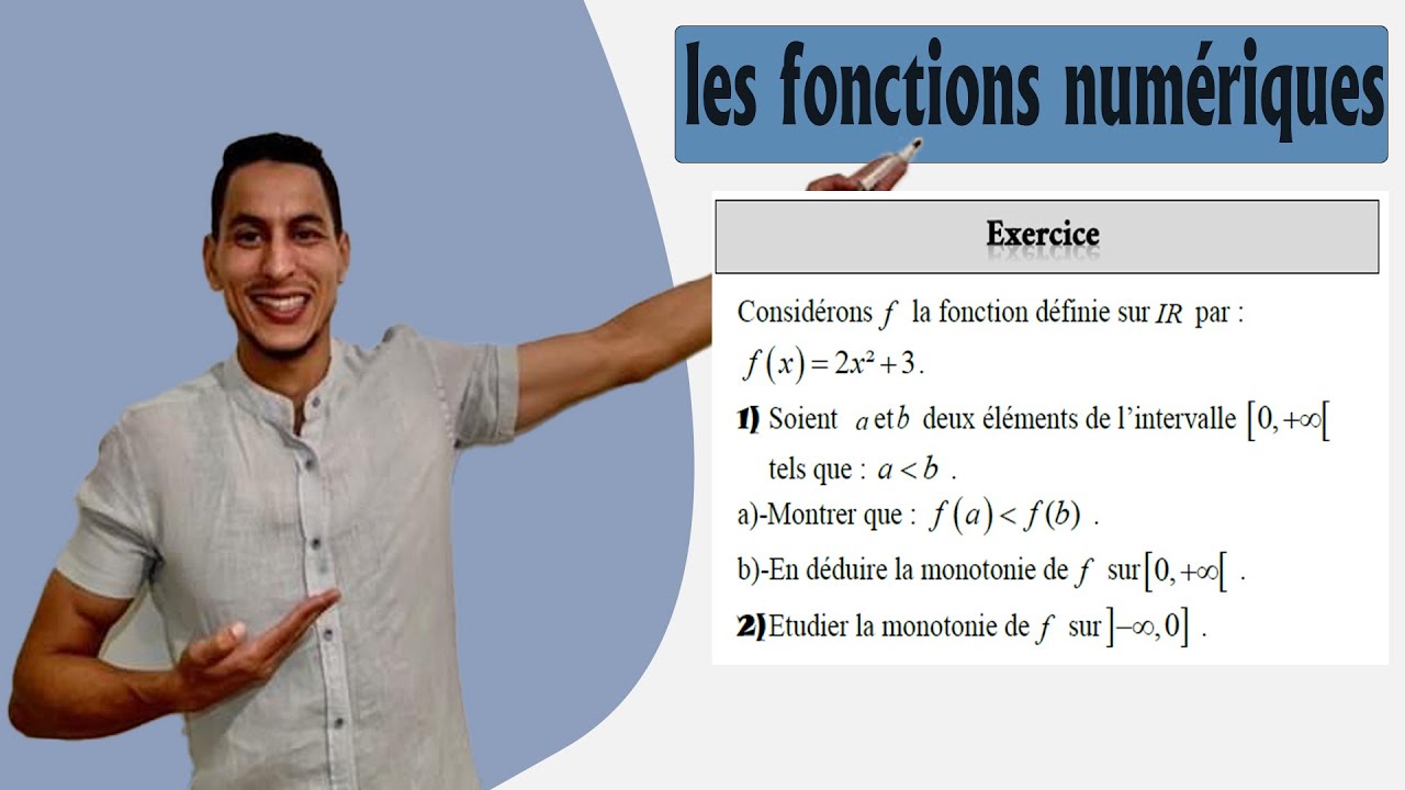 les fonctions numériques tronc commun exercices : variations et monotonie d'une fonction