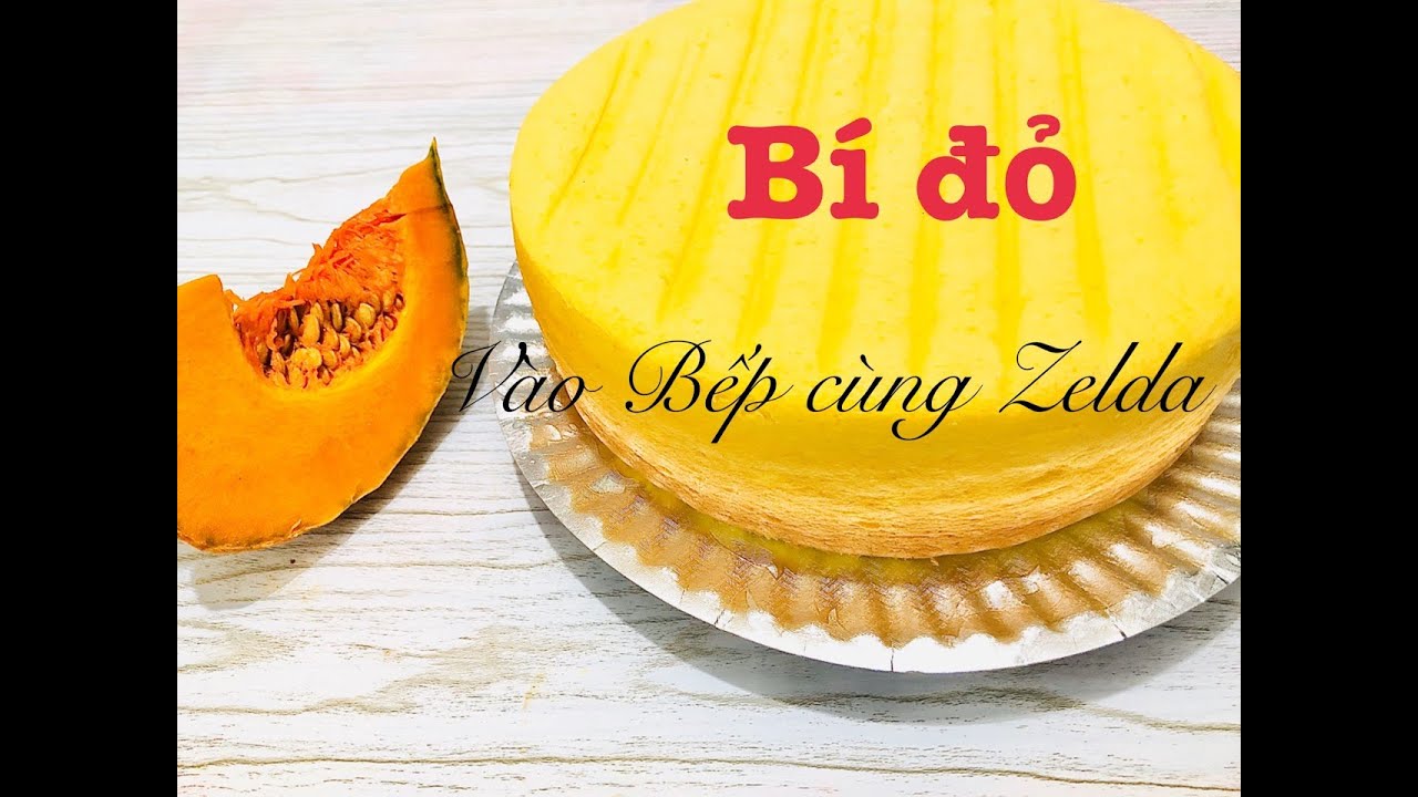 Cách làm bánh bông lan Bí Đỏ mềm xốp bằng NỒI CƠM ĐIỆN | Pumpkin cotton cake ||Vào Bếp cùng Zelda