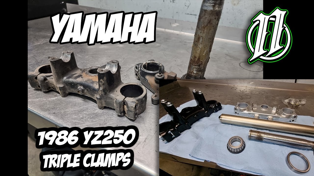 1986 Yamaha YZ250 Triple Clamps complete restoration!