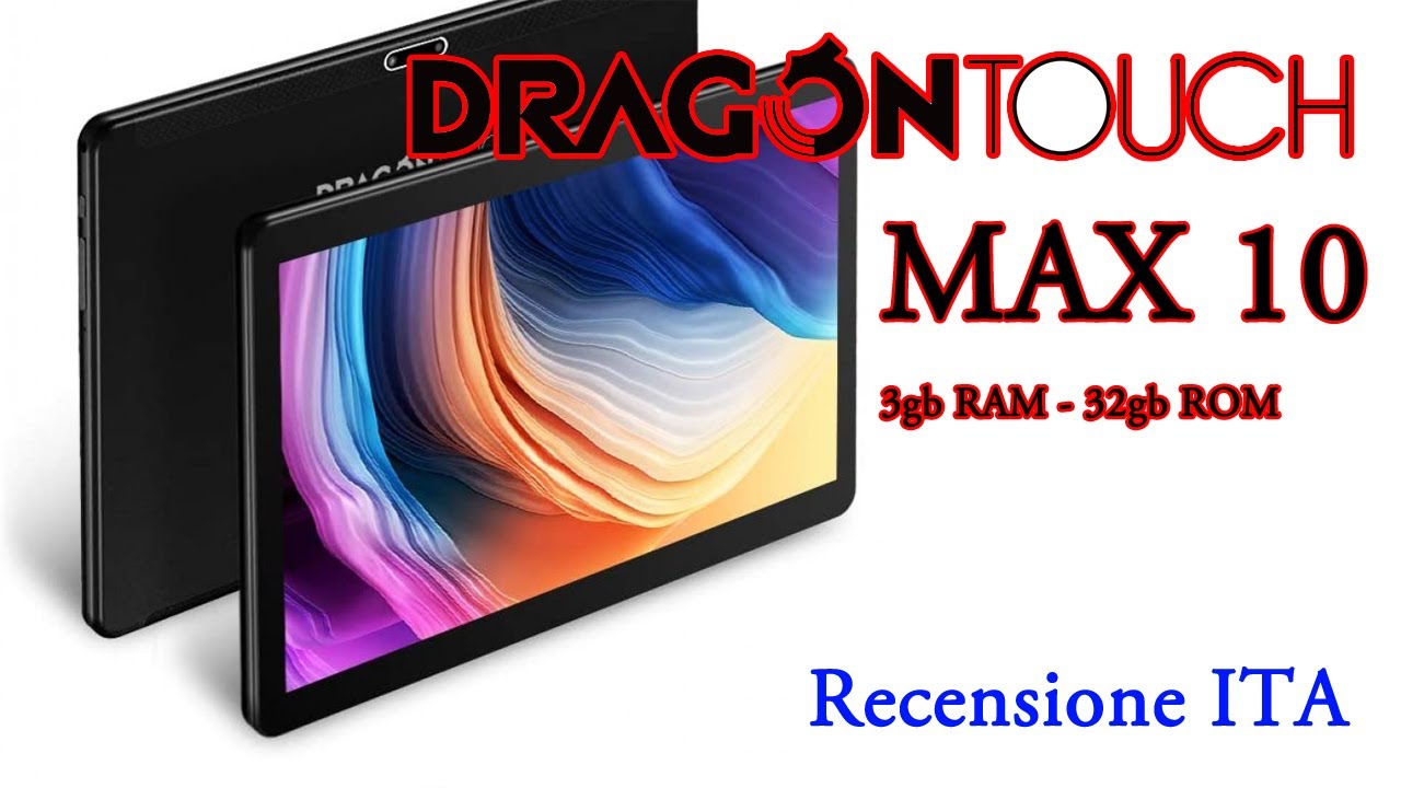 Dragon Touch Max10 Tablet , 10 pollici, 3 GB di RAM, 32gb  ROM, processore Octa-Core Android 9.0 Pie