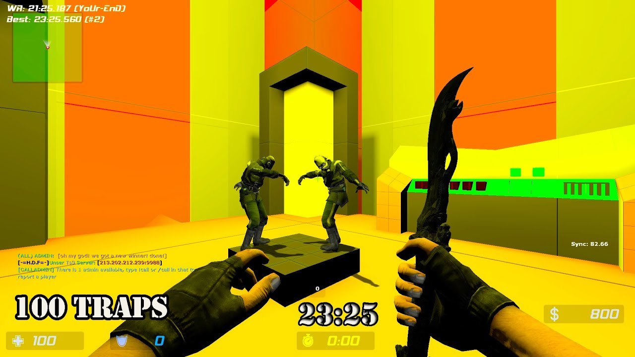 Counter-Strike Source 100 Traps Minigames in 23:25 minutes