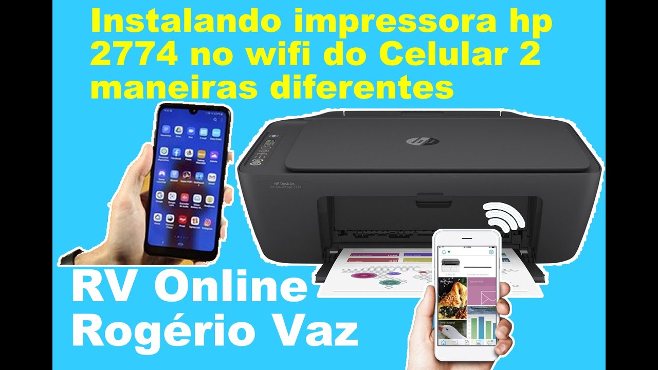 Instalando impressora hp 2774 no wifi do Celular sem computador com 2 jeitos com wifi e wifi direct