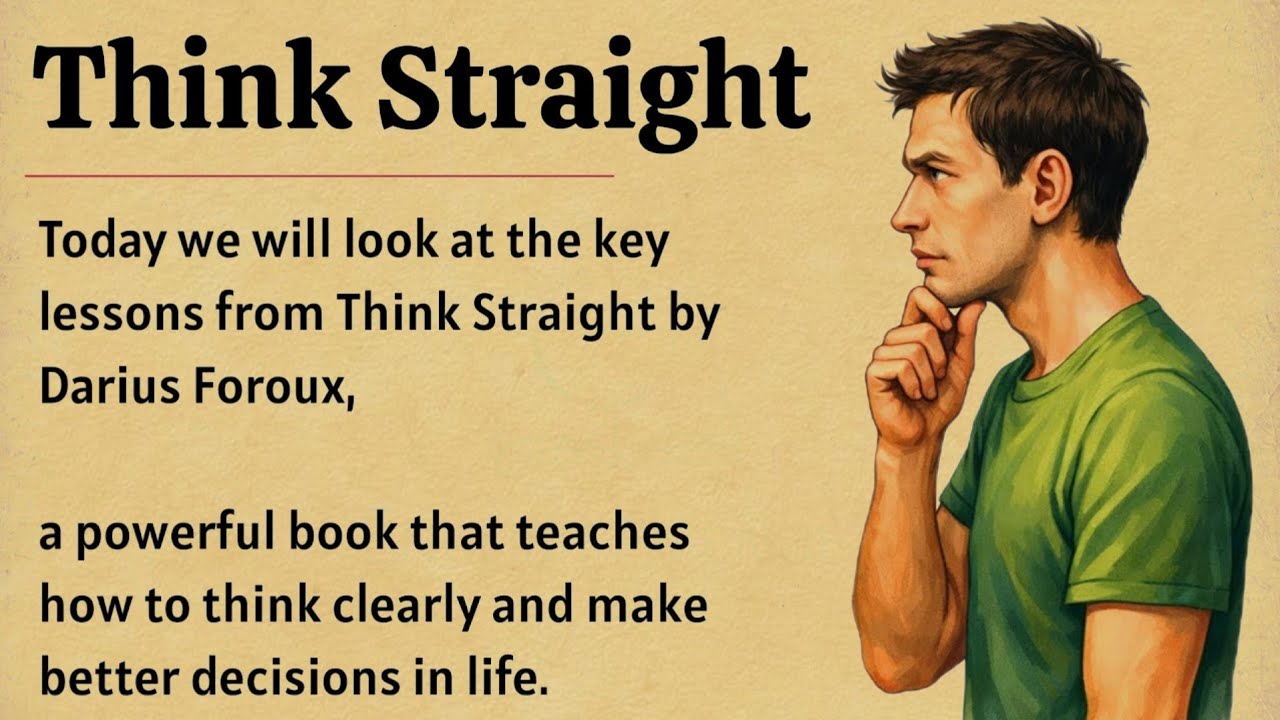 Think Straight || Learn English Through Book Summary 📖  || Improve Your English Fluency ✅️