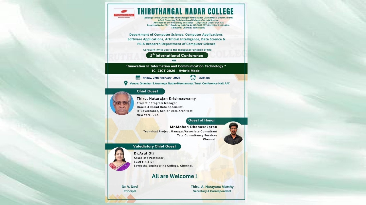 Inaugural - 5th International Conference on 