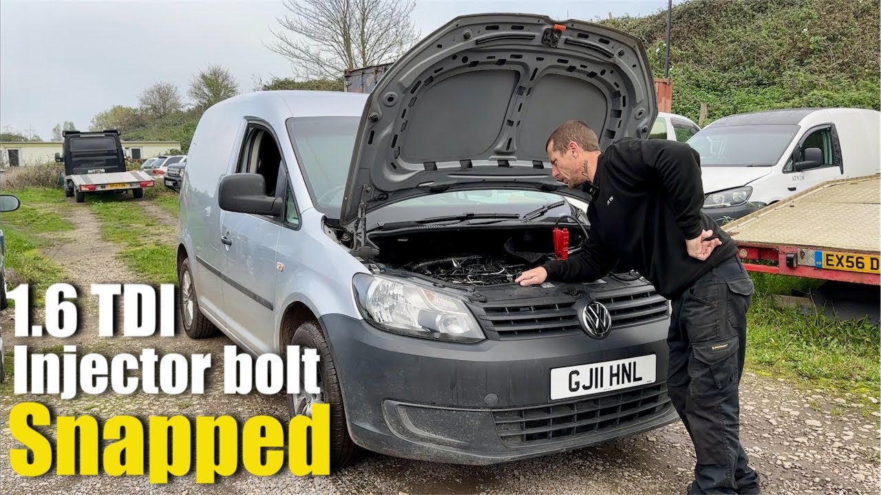 Vw caddy 1.6 TDI SNAPPED injector bolt removal