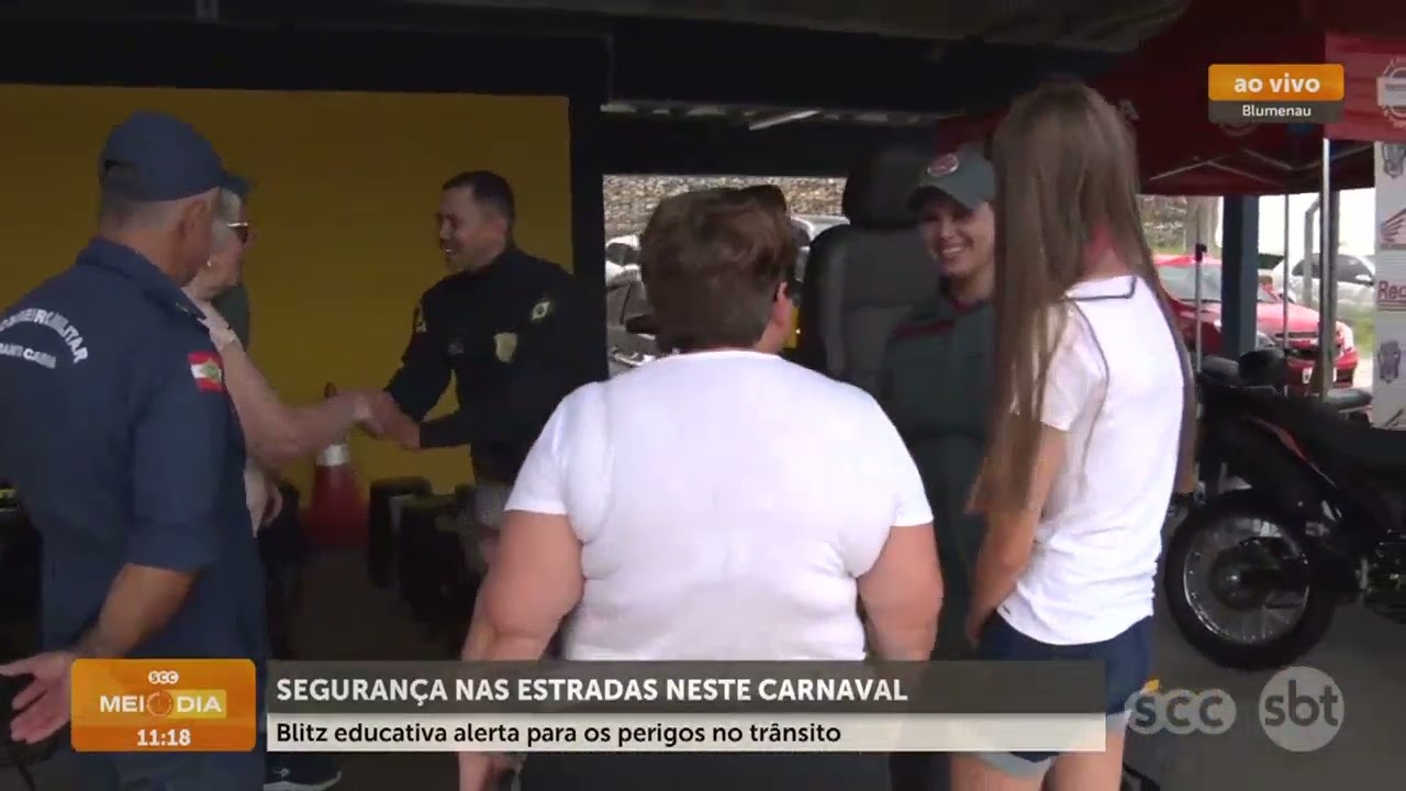 Blitz educativa reforça segurança nas estradas durante o Carnaval | Trânsito | SCC Meio-Dia