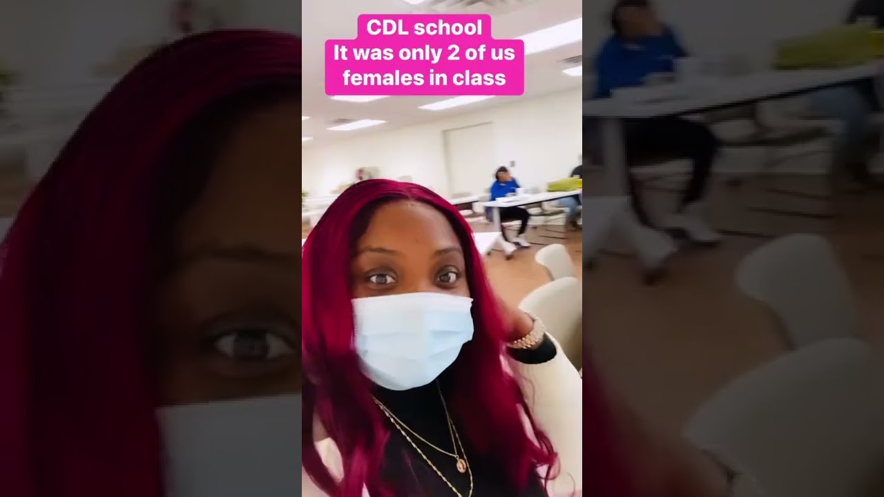 Female truck driver in CDL class. #lathelyfe #femaletruckdriver