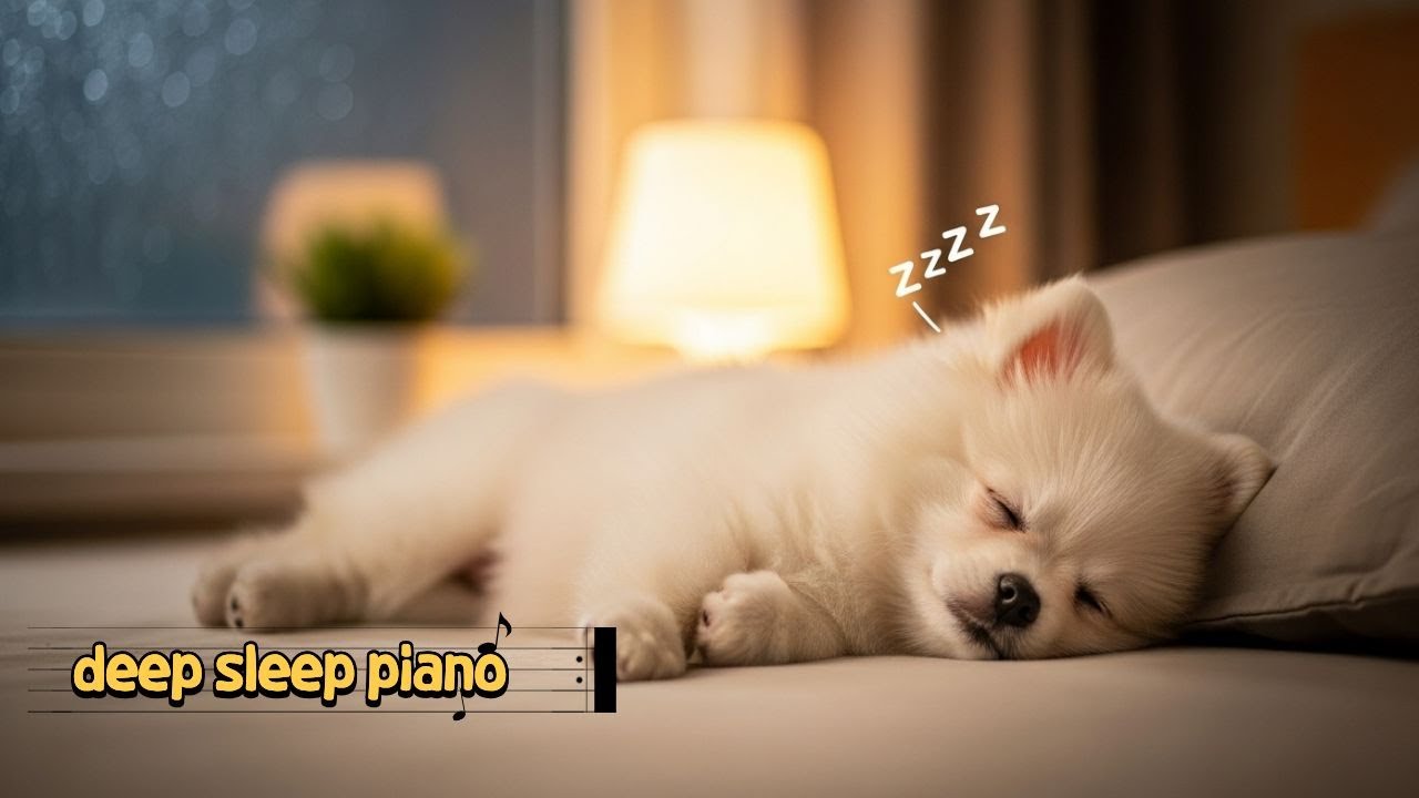 Sleep with a Pomeranian Puppy 🐶🔥 | 12 Hours of Calm Piano & Snowy Night Ambience 강아지 힐링 음악 ㅣ수면음악