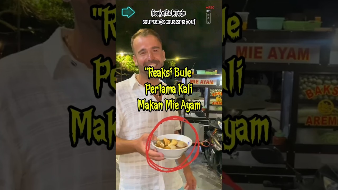 Reaksi Bule Pertama Kali Makan Mie Ayam😲#bule #fyp #viralshorts #shorts #reaksibule