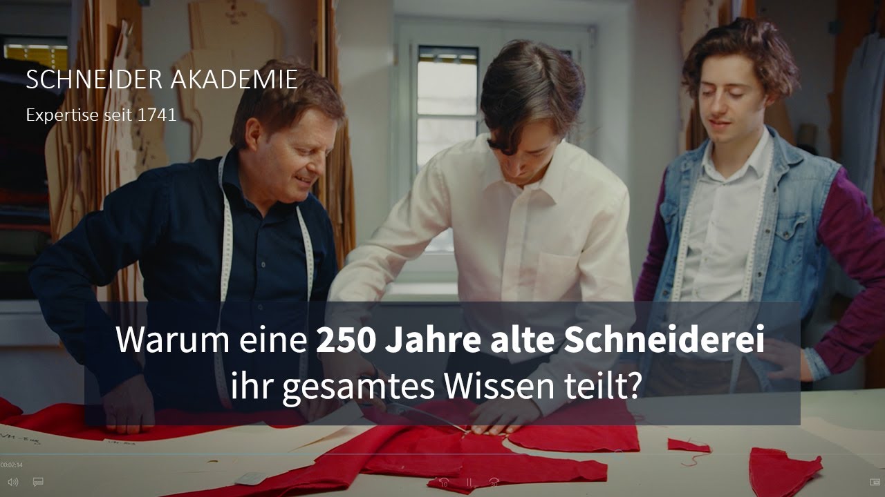 Die Schneider Akademie | Warum eine 250 Jahre alte Schneiderei ihr gesamtes Wissen teilt?