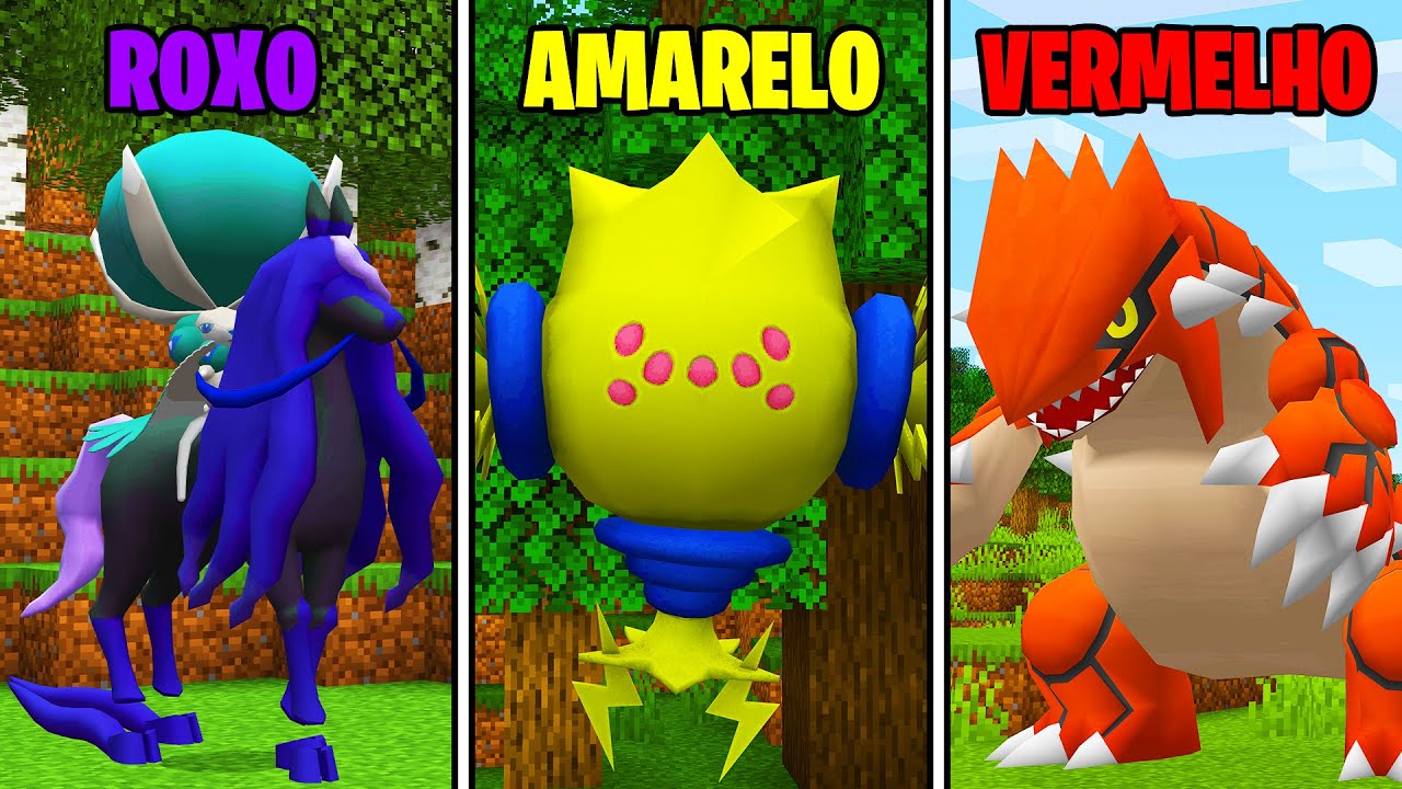 Cores Decidem Meus Pokémon Lendários no Minecraft Pixelmon