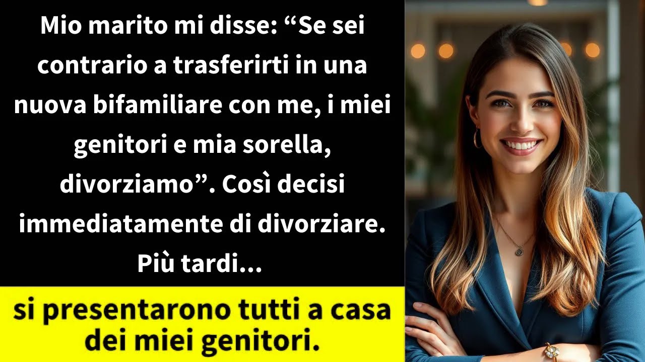 Mio marito mi disse: “Se sei contrario a trasferirti in una nuova bifamiliare con me,