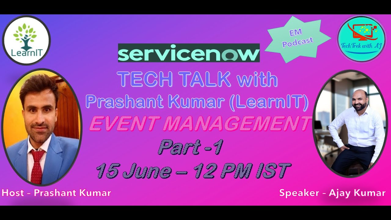 Tech Talk with Prashant (Learn IT) || Event Management Session | Part 1