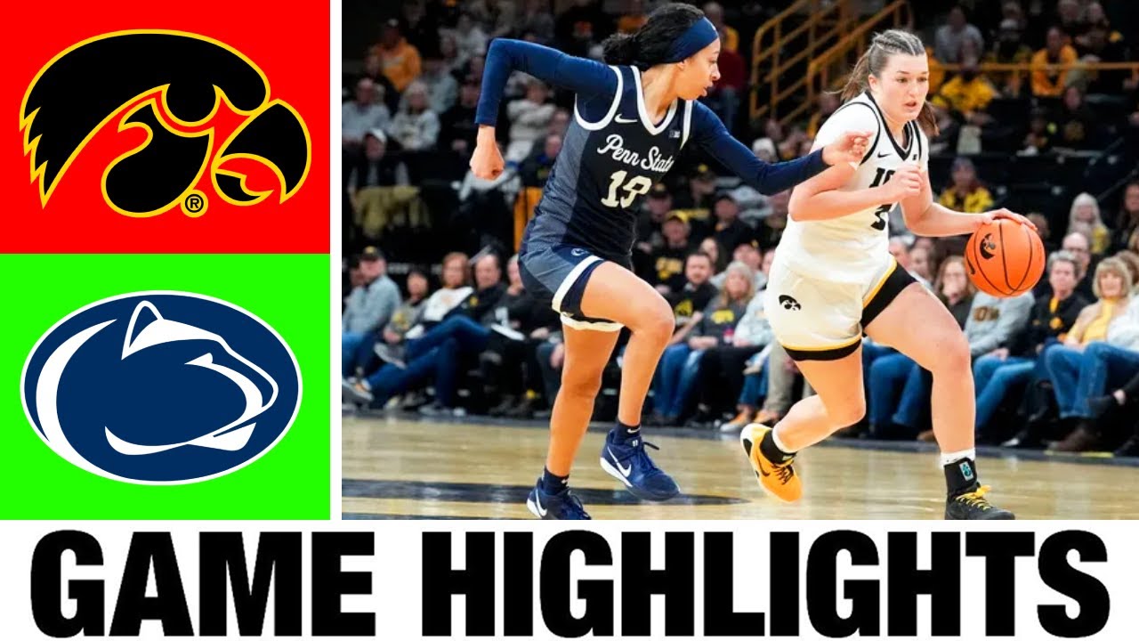 #14 Iowa vs Penn State Highlights | Women's Basketball | College Basketball 2025