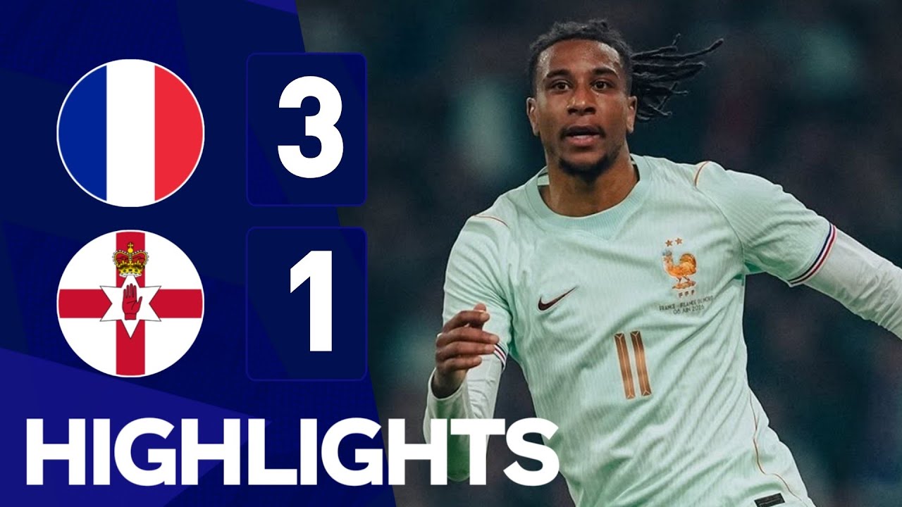AMBIANCE INCROYABLE !! 3-1 Le R&eacute;sum&eacute; France vs Northern Ireland Highlights Olise Hattrick Goals