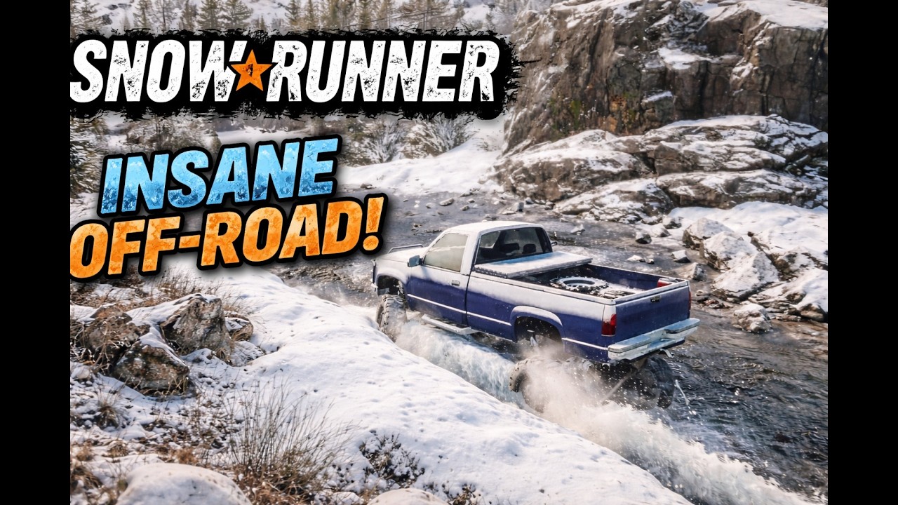 Riding around on Snow Runner in the Snow