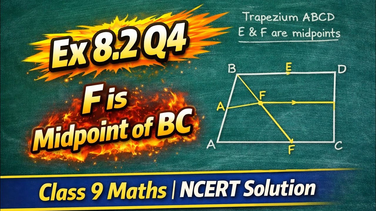 Class 9 Maths Exercise 8.2 Question 4 | Trapezium Midpoint Theorem | NCERT Solution | Mathsteps |