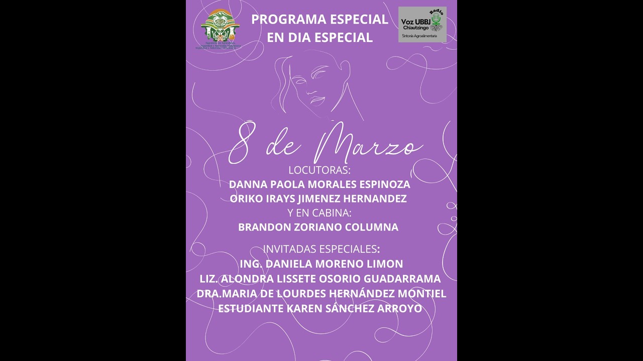 PROGRAMA ESPECIAL 8 DE MARZO