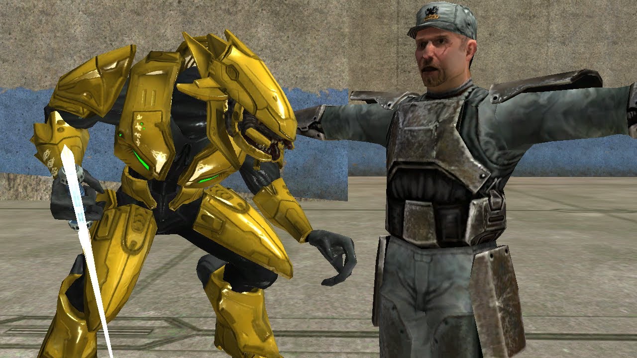 Halo 3 Elites VS. Halo 1 Marines (Old Version)