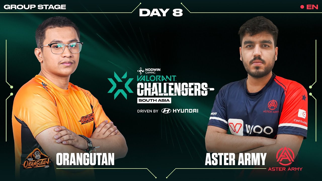 Orangutan vs Aster Army [EN] NODWIN Valorant Challengers South Asia 🏆