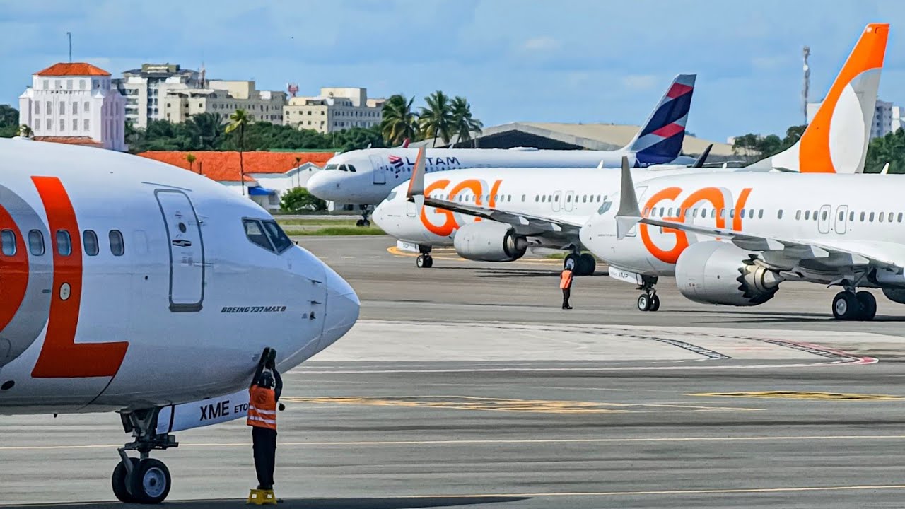 Aeroporto de Salvador LOTADO - Pousos e decolagens incríveis ✔