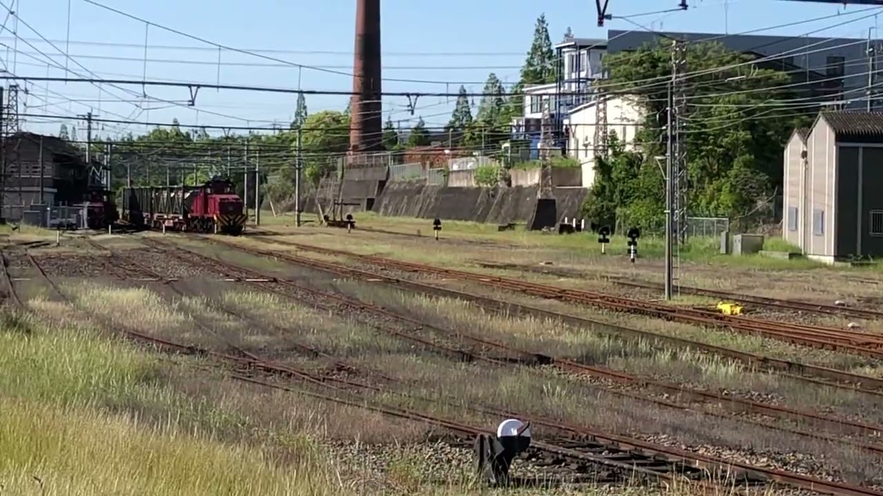 炭坑電車採取運行日　19号が宮浦駅を出発