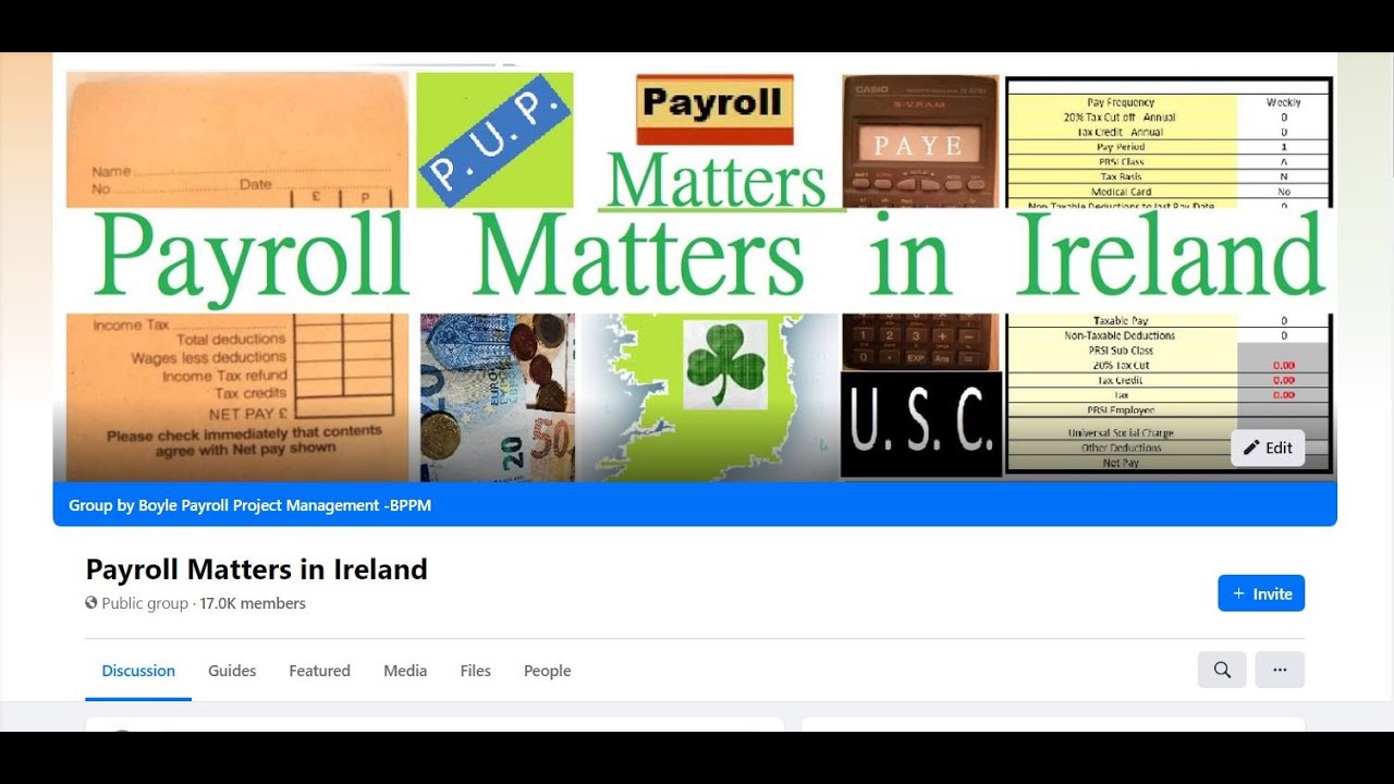Members Introduction to Payroll Matters in Ireland and Welcome Message