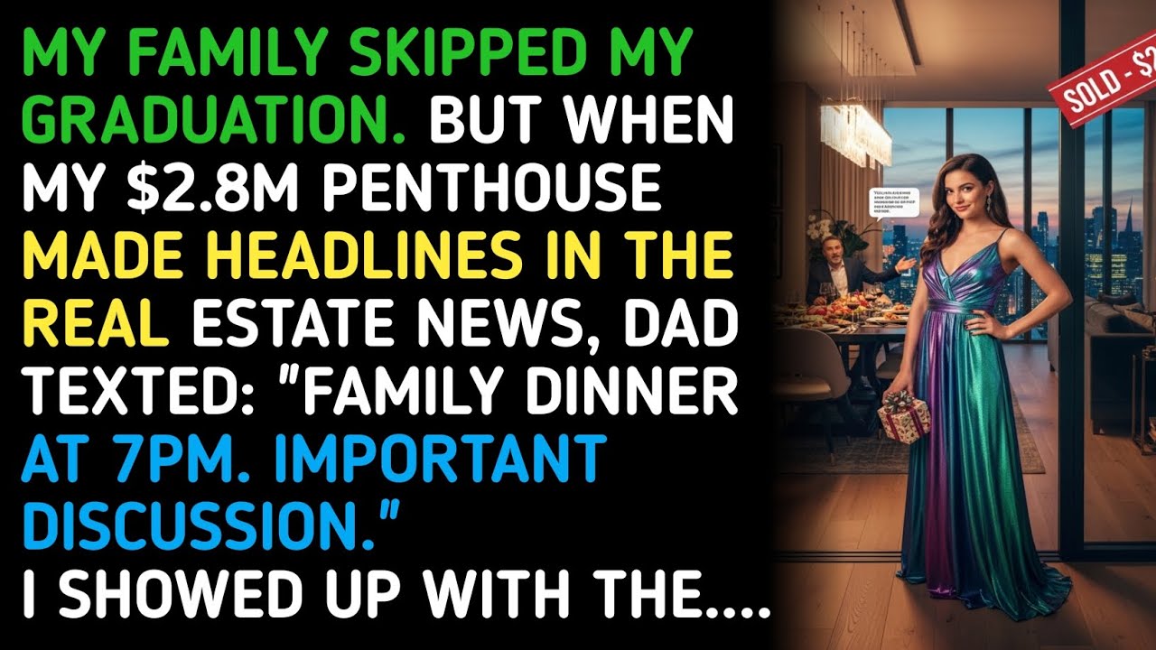 MY FAMILY SKIPPED MY GRADUATION. BUT WHEN MY $2.8M PENTHOUSE MADE HEADLINES IN THE REAL ESTATE... 