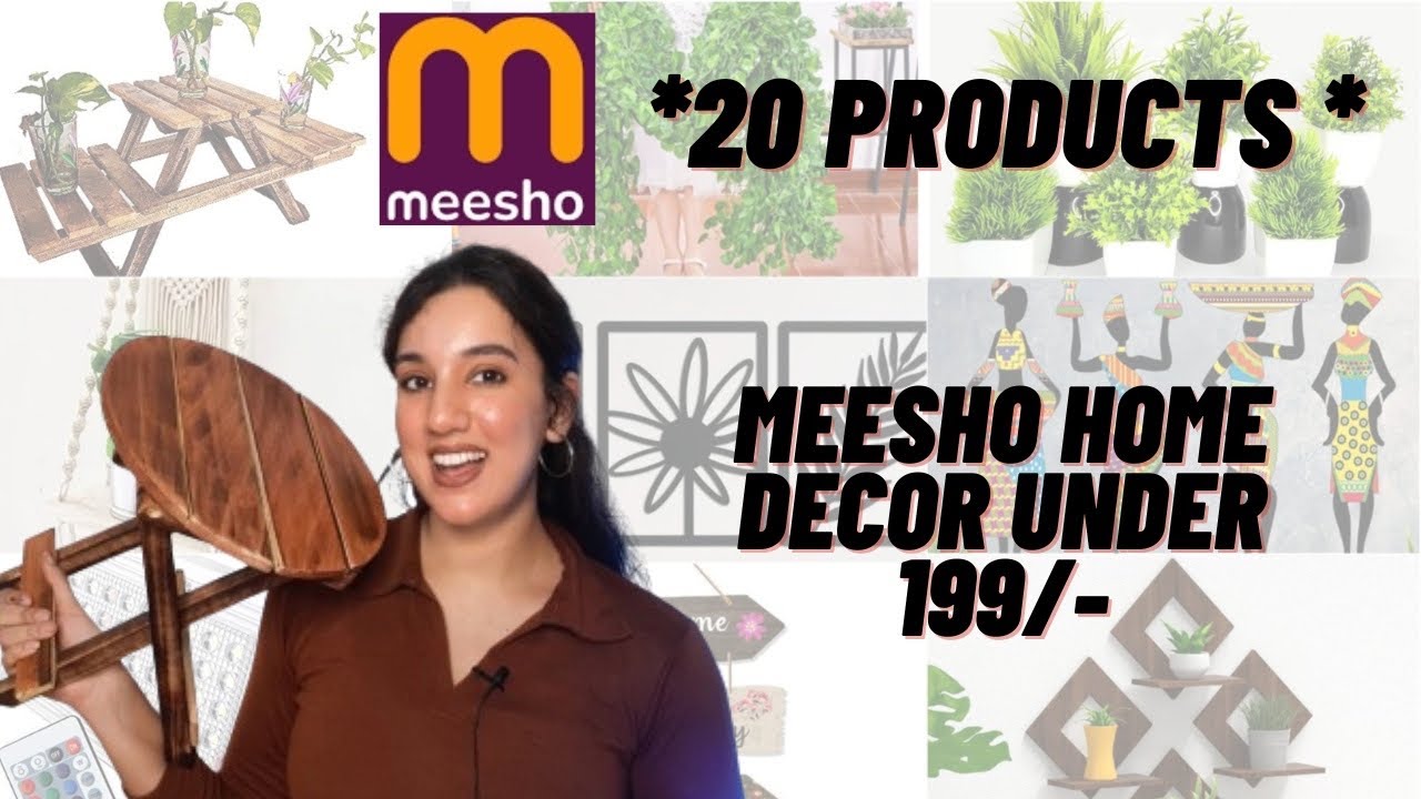 #meeshohaul *20 PRODUCTS* Mind Blowing Randon HOME DECOR Finds From Meesho Under 199rs