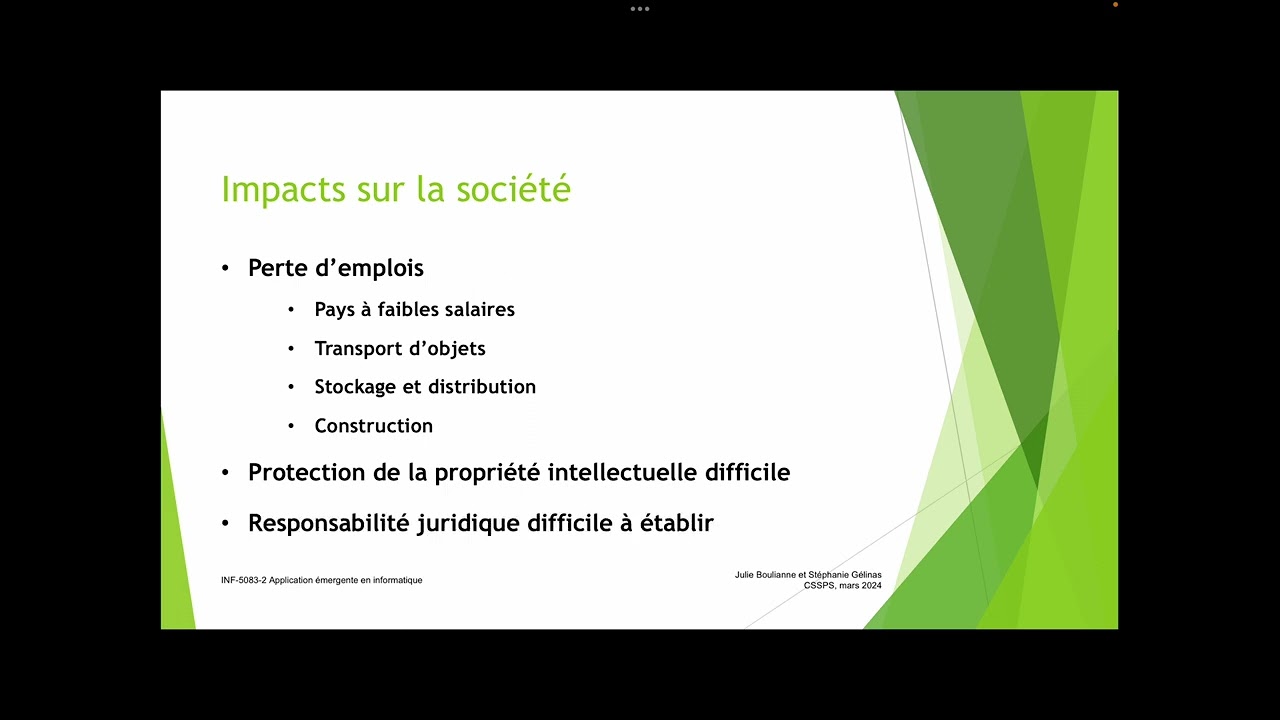 Modélisation et impression 3D Conséquences impacts sur la société