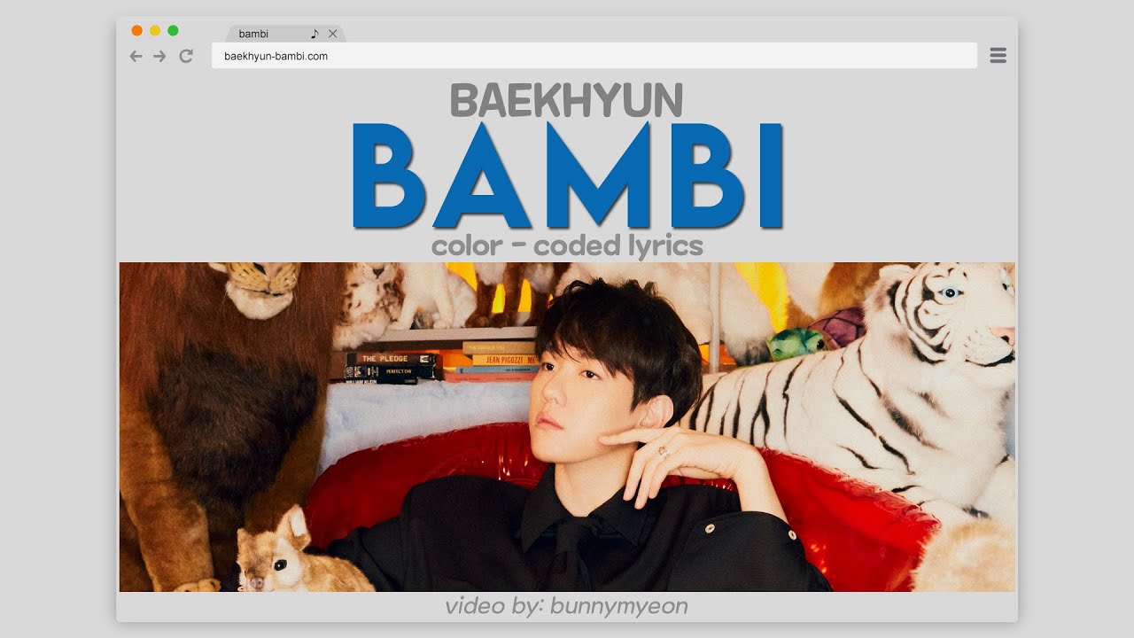 BAEKHYUN (백현) - Bambi Lyrics (Color-Coded Han-Rom-Eng)