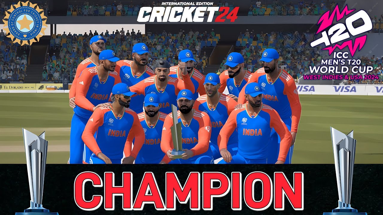 Геймплей Cricket 24 (PS5): Финал чемпионата мира T20 2024 года между Индией и ЮАР || Ar Games League