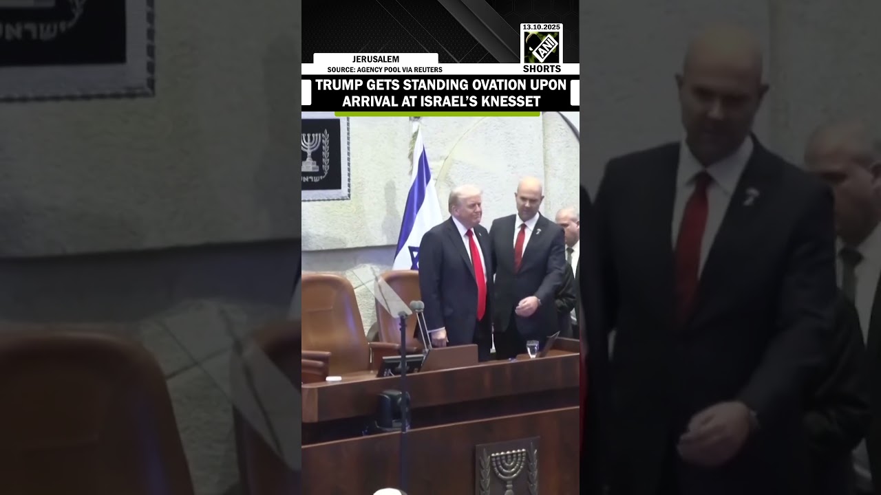 Trump gets standing ovation by Israeli MPs as he enters Knesset after hostage freed by Hamas