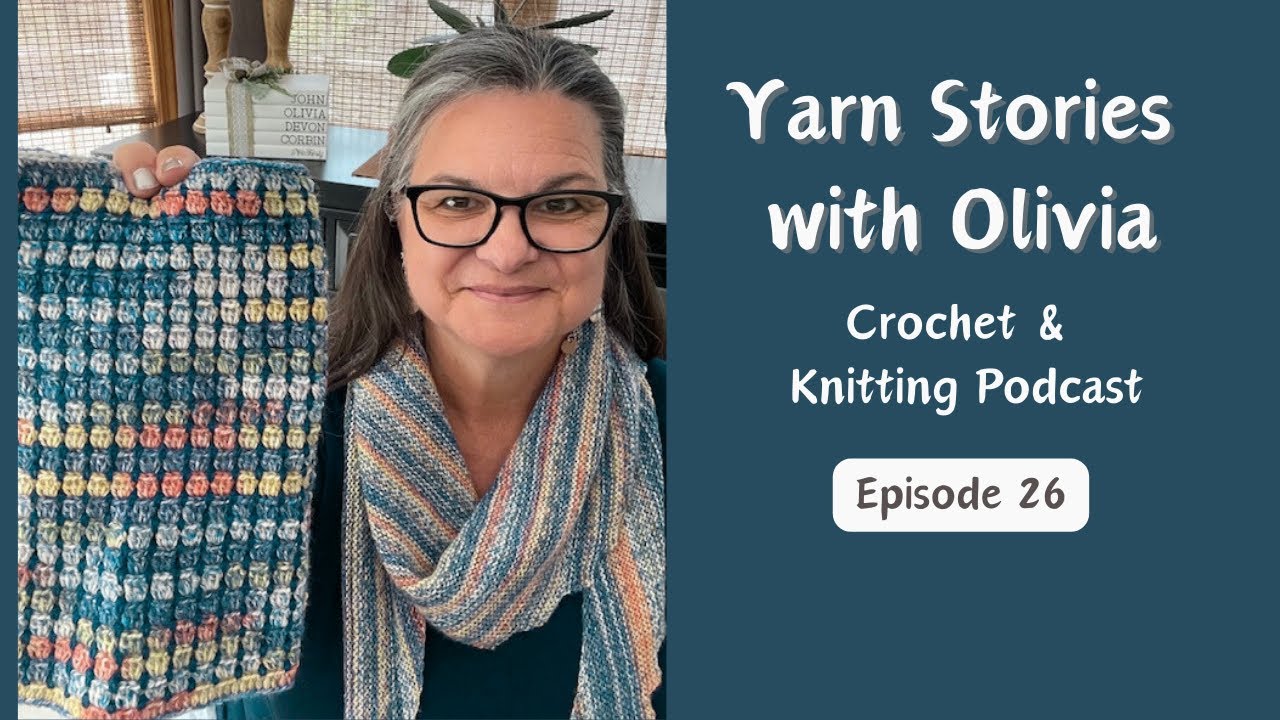 Quick knit and crochet gifts using highly variegated sock yarn as a break from garment knitting!