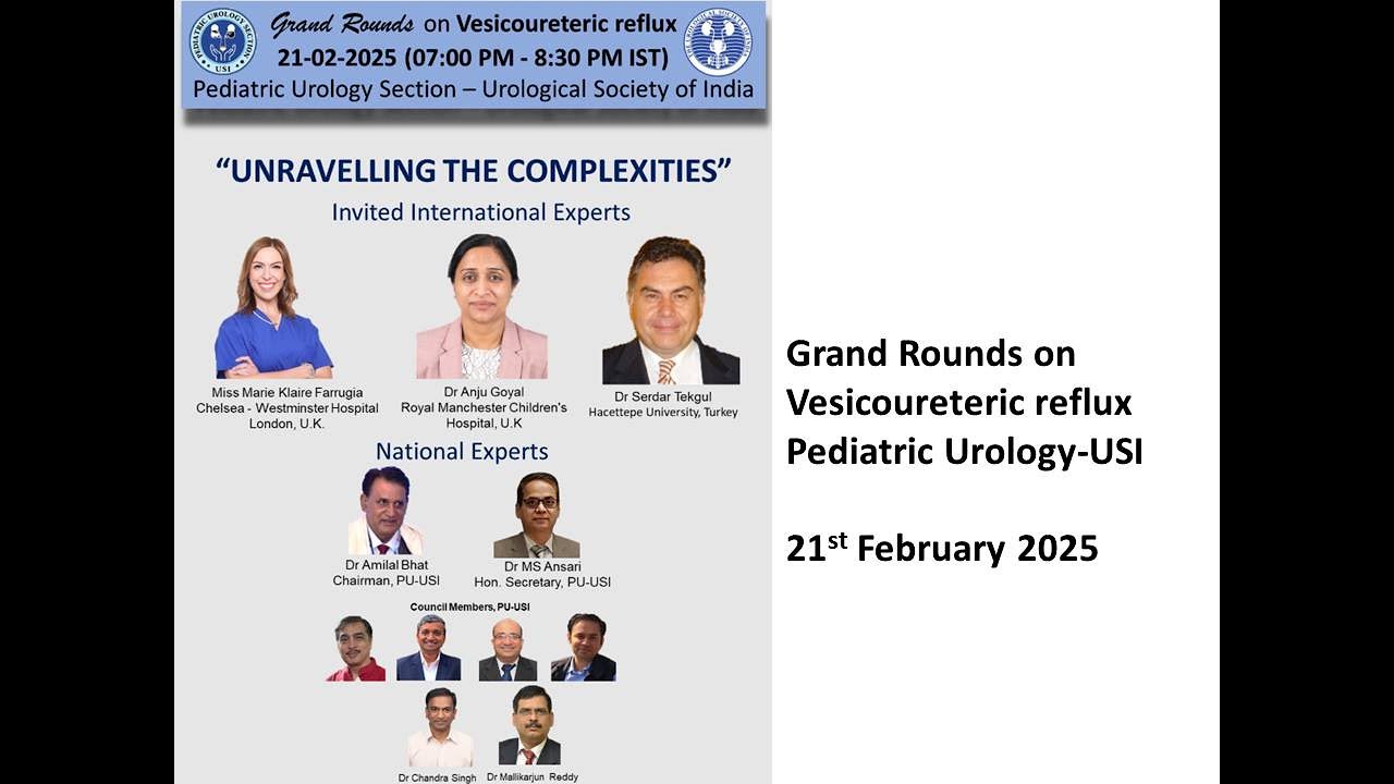 USI Pediatric Section Webinar - Grand Rounds on Vesicoureteric reflux February 21, 2025