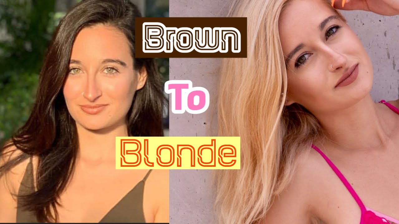 BROWN TO BLONDE DIY AT HOME HAIR TRANSFORMATION