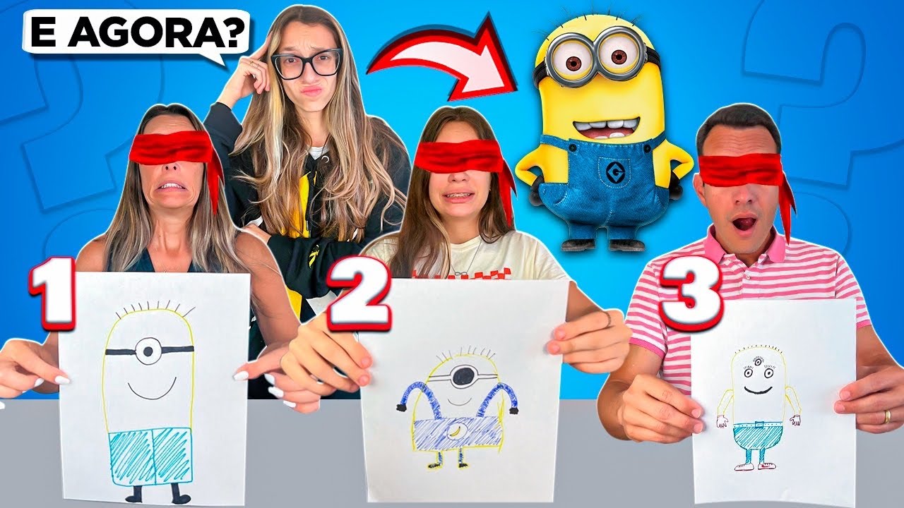 DESAFIO DE QUEM É O DESENHO? TROLEI MINHA MÃE NO FINAL I VALENDO MIL REAIS (R$1.000) FAMILY FUN 5
