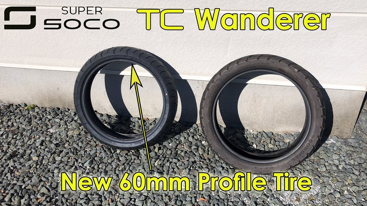 New Low Profile Tire Fitted To The Super Soco TC Wanderer