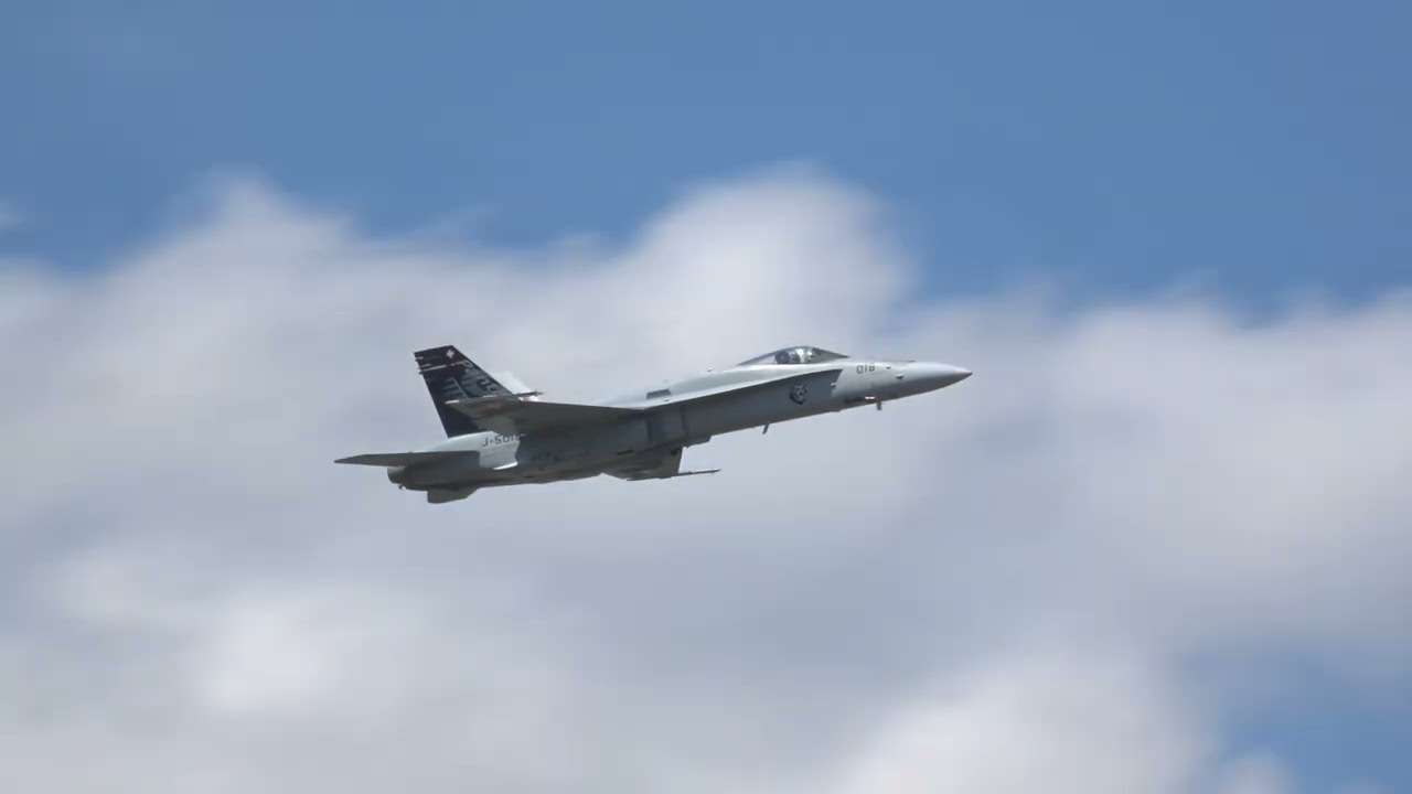 TRAINING F-18 HORNET IN GRENCHEN SWITZERLAND, 11 08 2023