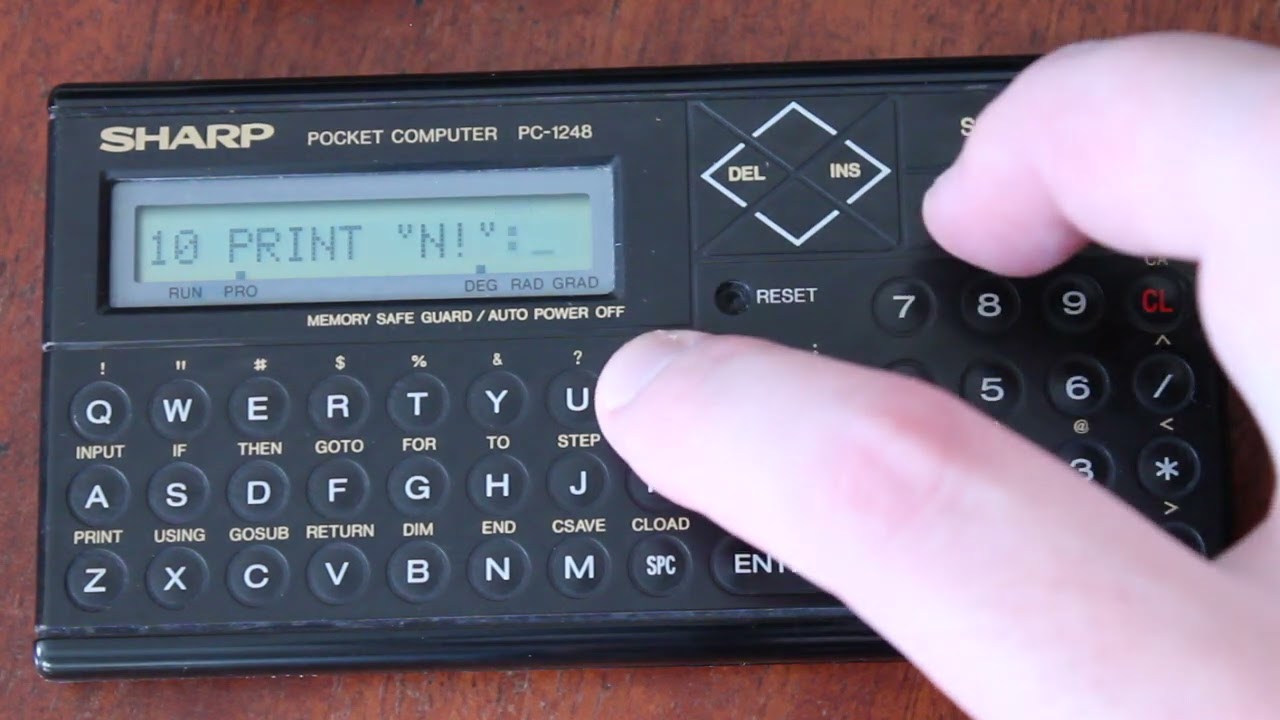 Pocket computer Sharp PC 1248